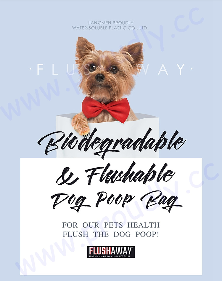 Compostable Biodegradable PVA Water-Soluble Dog Poop Bags with Holder Dispenser/Pet Waste Bags