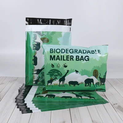 Kundenspezifische, biologisch abbaubare, kompostierbare Poly-Versandtasche, Kunststoff-Versandtasche, kompostierbar