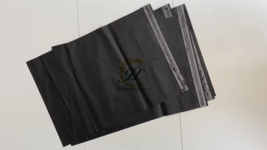 Biologisch abbaubares, kompostierbares Logo, bedruckt, klein, kostenlose Bekleidung, individuell kompostierbare Versandtasche aus schwarzem Poly-Kunststoff für Kleidung, Versandverpackung, PLA, Pbat, Maisstärke